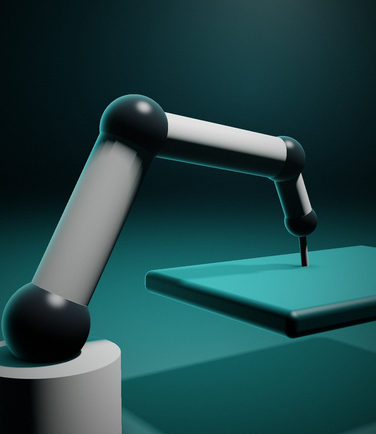 A robotic arm working over an operating table